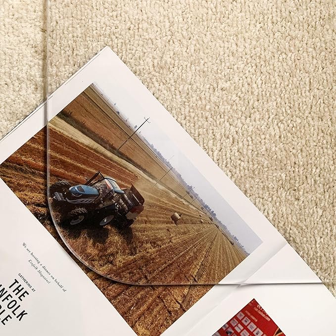 2Pack Crystal Clear 1/5" Thick 47" x 40" Heavy Duty Hard Chair Mat, Can be Used on Carpet or Hard Floor