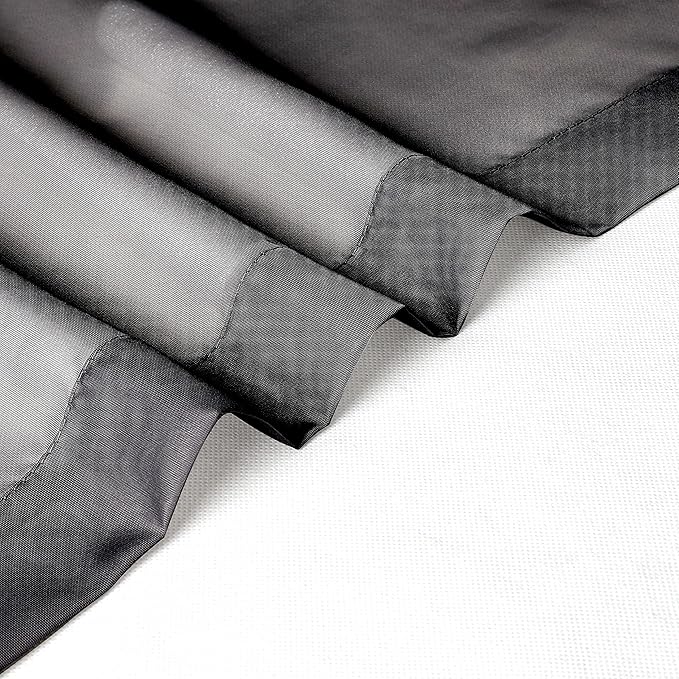 Chyhomenyc Black Sheer Scarf Valances for Windows 216 Inch Extra Long, Window Scarf Drapes Rod Pocket Backdrop for Wedding Arch Draping/Party/Canopy Bed/Living Room, 2PC, 18 Feet Length