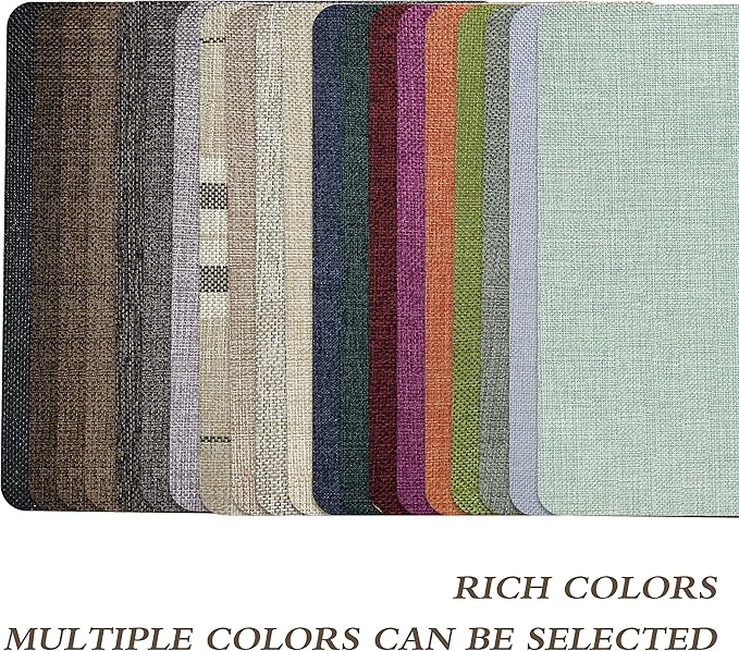 KING MOUNTAIN Coarse Linen Repair Patches, Self-Adhesive Linen Fabric Patches, 8X11 inch Extra Size, Multi Color, Can be Used for Linen Sofa Repair and Linen Clothes Repair(8" x 11",Cream-Gray 1.0)