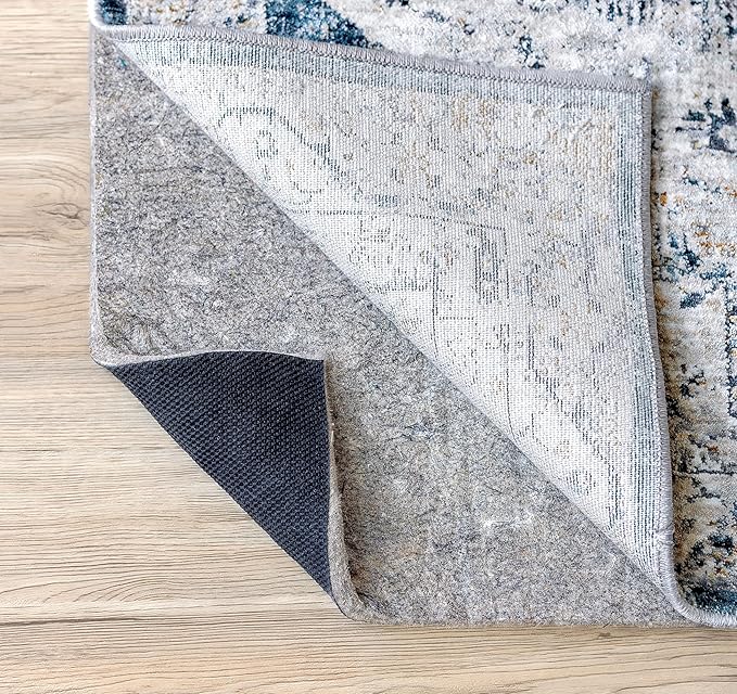 RUGPADUSA - Dual Surface - 11'x14' - 3/8" Thick - Felt + Rubber - Enhanced Non-Slip Rug Pad - Adds Comfort and Protection - for Hard Surface Floors